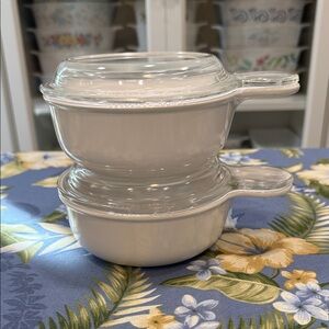 Corningware White Grab it set of 2